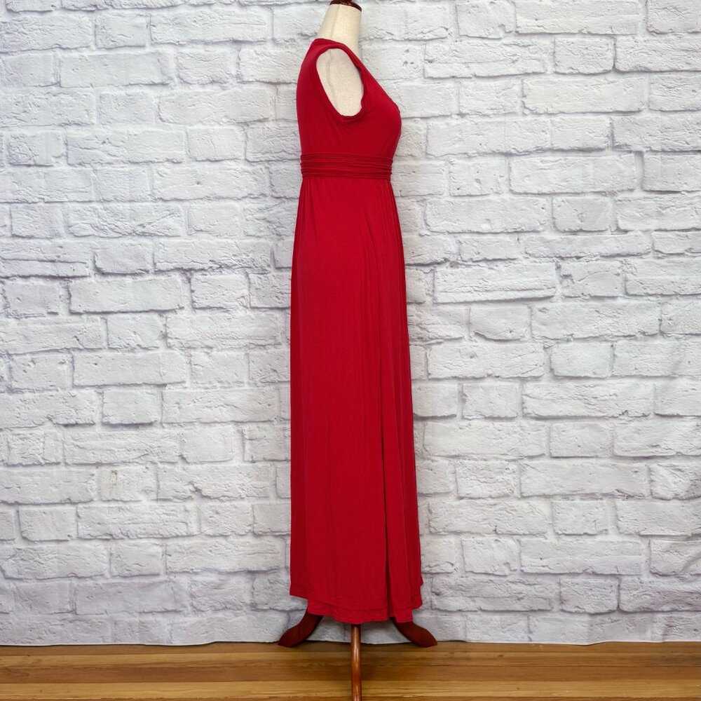 Max Studio Red Jersey Tiered Maxi Dress - Picture 3 of 6